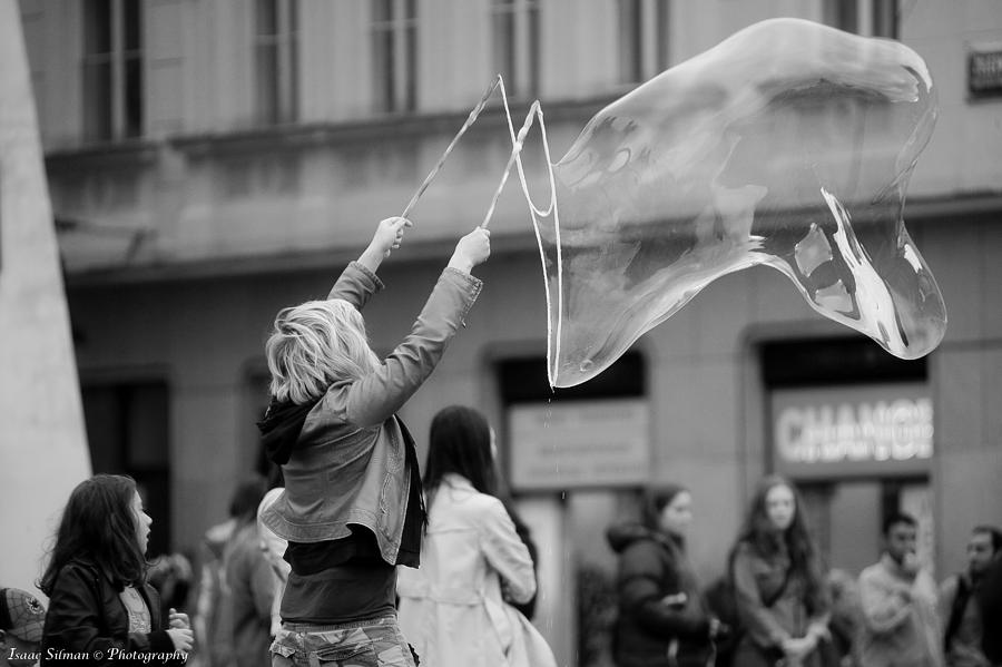 Soap Photograph - soap bubble prague Czech  Republic  by Isaac Silman