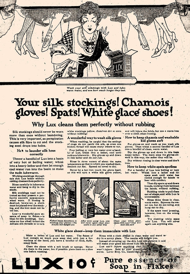Vintage Digital Art - Your Silk Stockings Vintage Soap Ad by Anne Kitzman