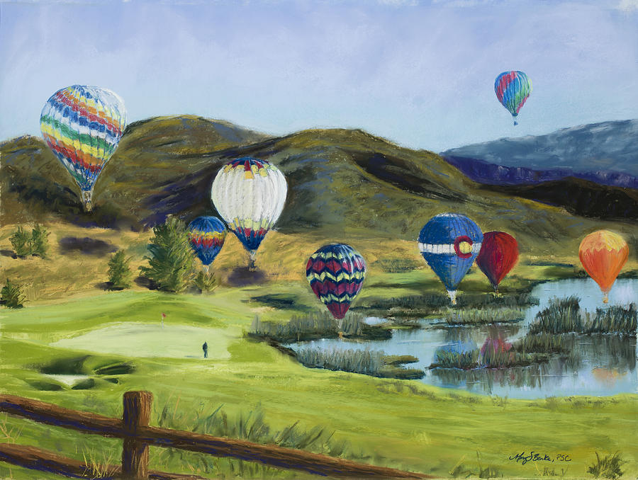 Up Movie Painting - Soaring Over Colorado by Mary Benke