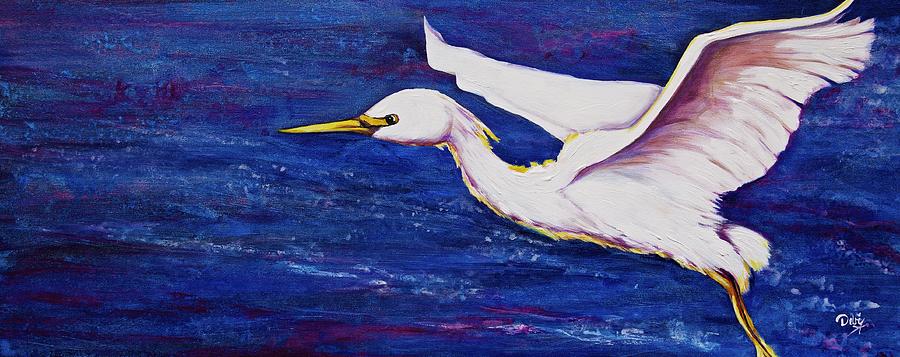 Soaring Over Egret Bay Painting by Debi Starr