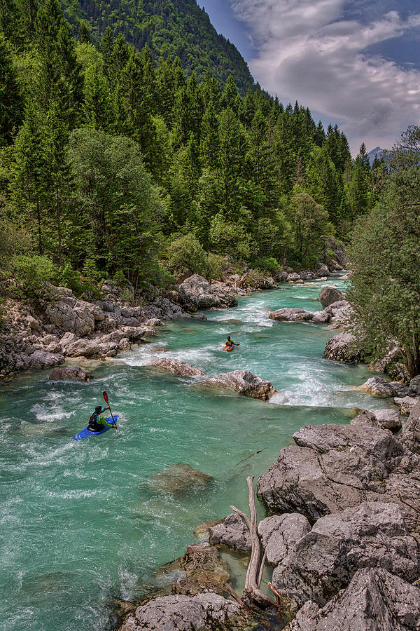 Soca River Kayakers Photograph by Stuart Litoff