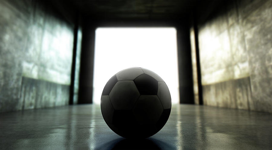 Soccer Ball Sports Stadium Tunnel Digital Art By Allan Swart