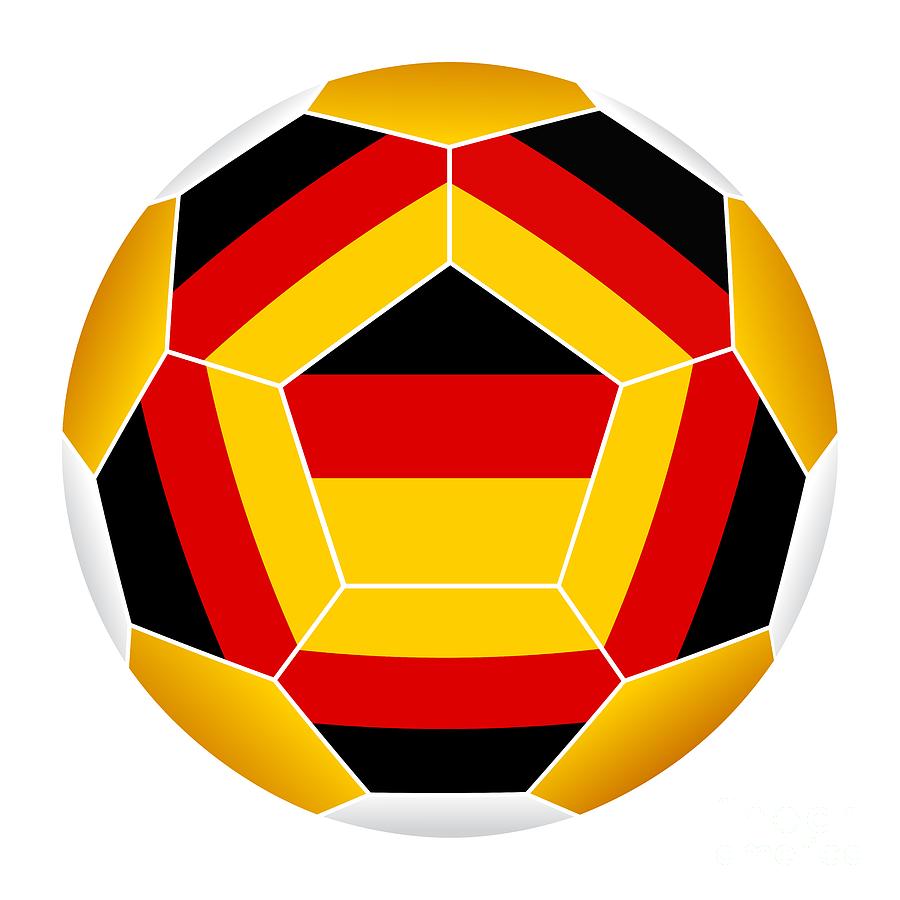 Soccer ball with German flag Digital Art by Michal Boubin