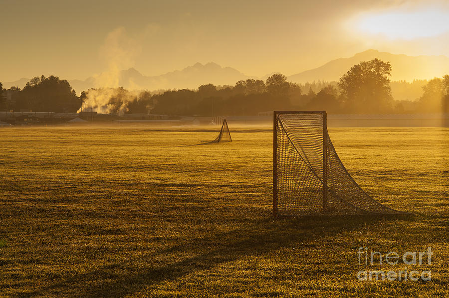 Soccer Field Sunrise Photograph by Jim Corwin