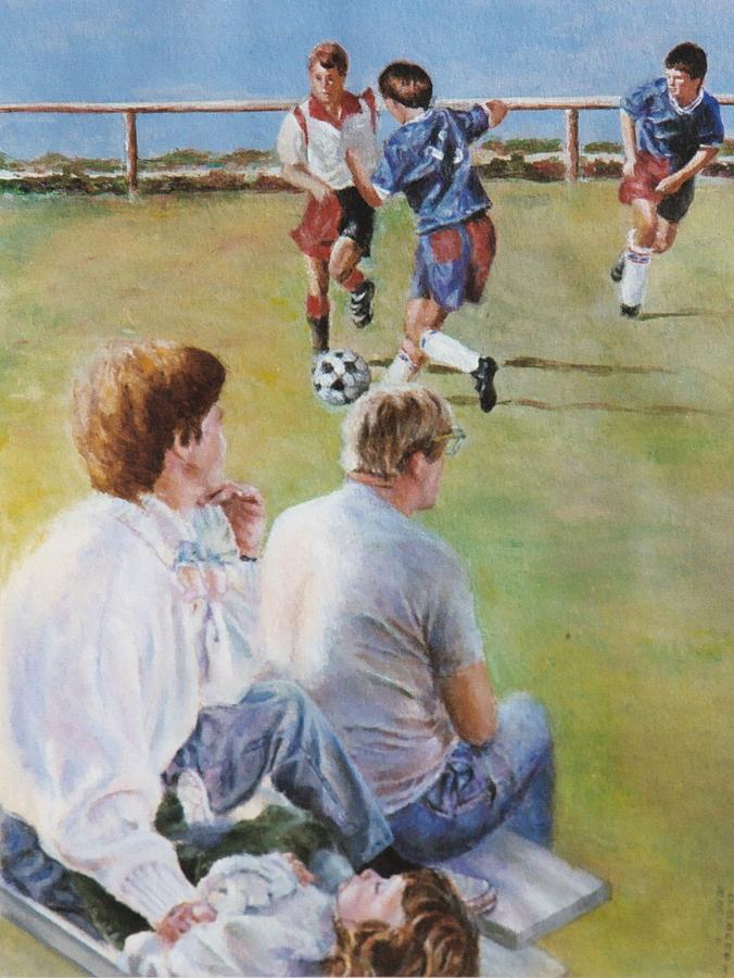 Portrait Painting - Soccer Mom by Bonnie ODonnell  