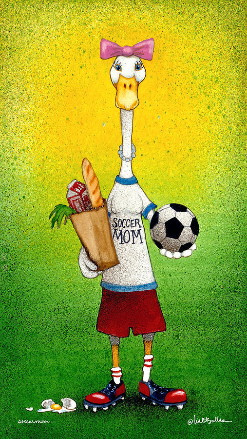 Soccer Painting - Soccer Mom... by Will Bullas