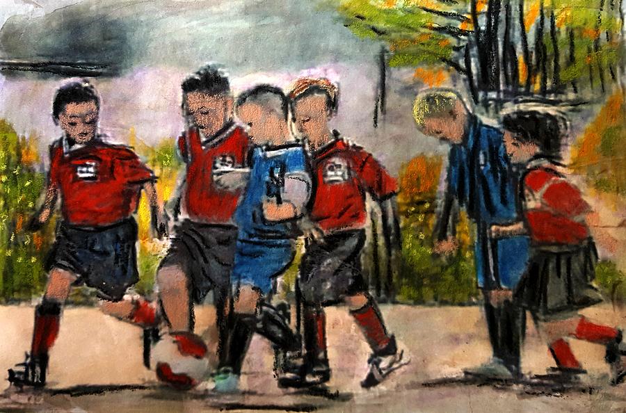 Soccer Stars Painting by Roberta Anderson - Fine Art America