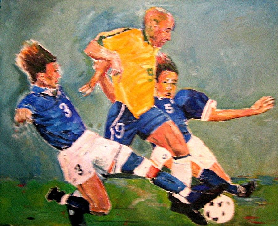 Sports Painting - Soccer  by Udi Peled