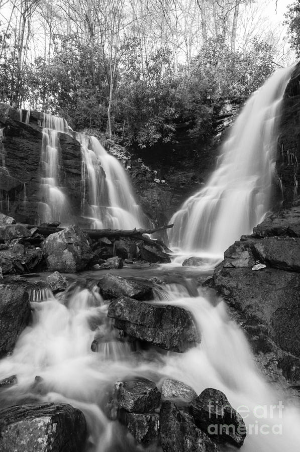 Soco Falls - D009628-bw Photograph by Daniel Dempster