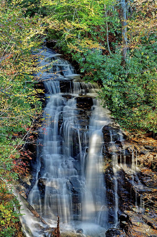 Fall Photograph - Soco Falls in Fall by Simply Photos