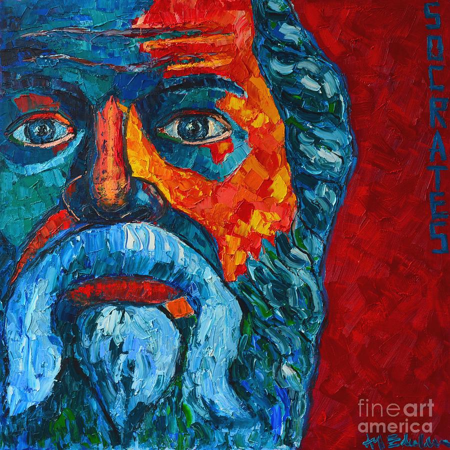 Socrates Look Painting by Ana Maria Edulescu