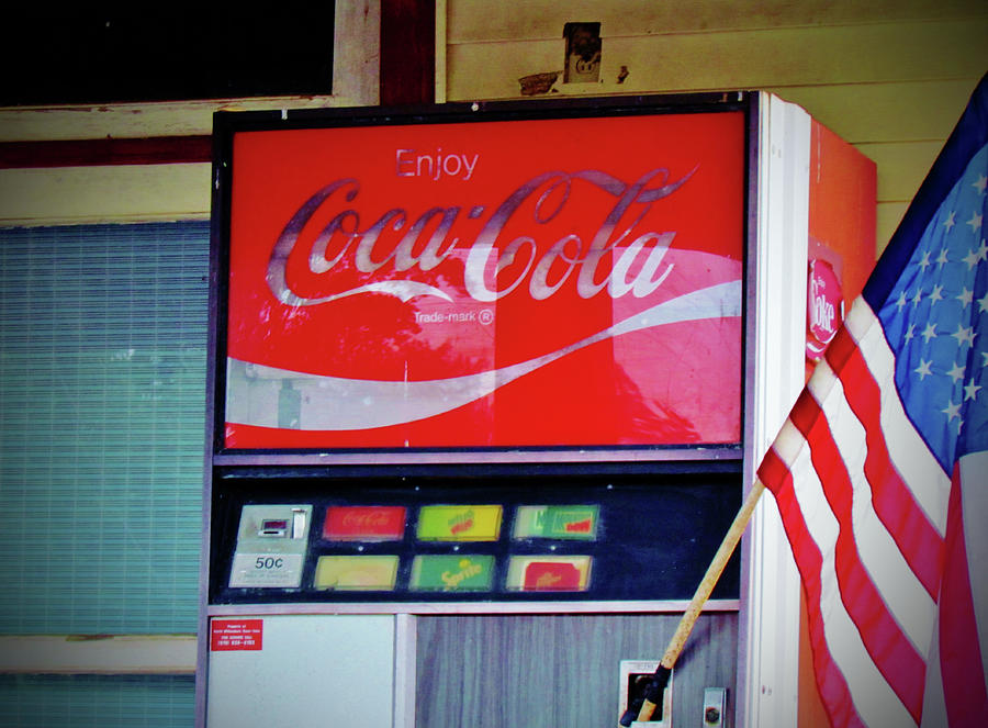 Soda And Flag Photograph by Cynthia Guinn