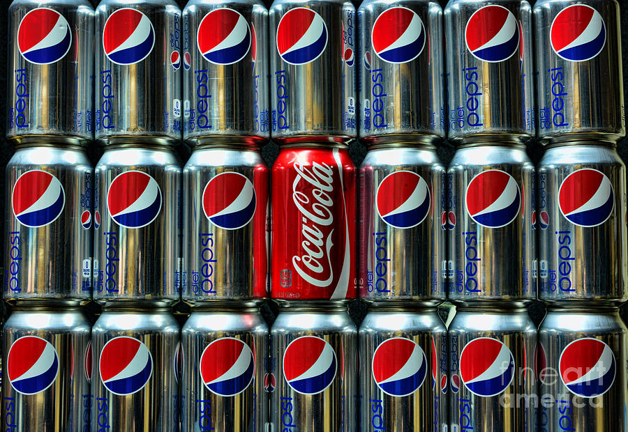 Soda - coke vs. pepsi Photograph by Paul Ward