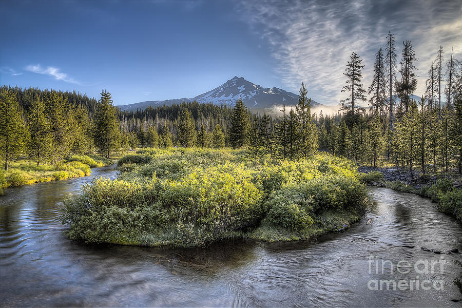 Mountain Photograph - Soda Creek and Broken Top by Twenty Two North Photography