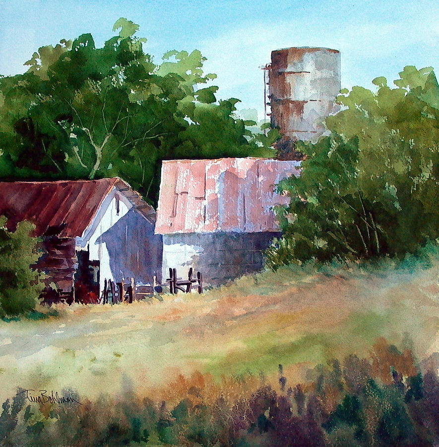 Barn Painting - Sodeks Farm by Tina Bohlman
