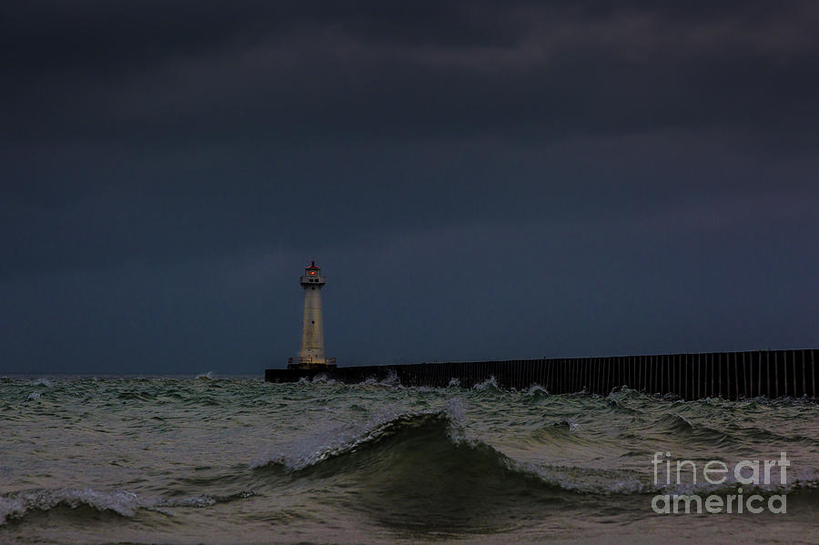 Sodus Point Outer Light Photograph by Roger Monahan