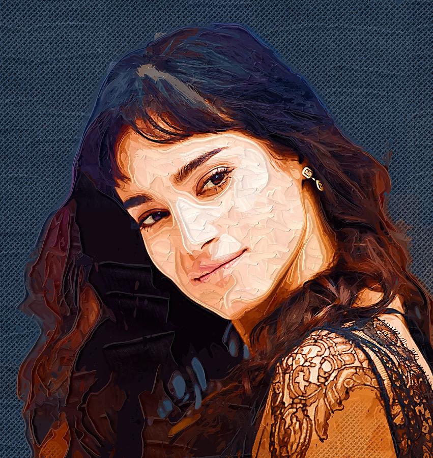 Sofia Boutella Portrait Digital Art by Lilia Kosvintseva