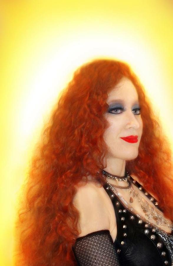 Sofia Metal Queen Aryan Beauty Red Hair Blue Eyes Photograph By