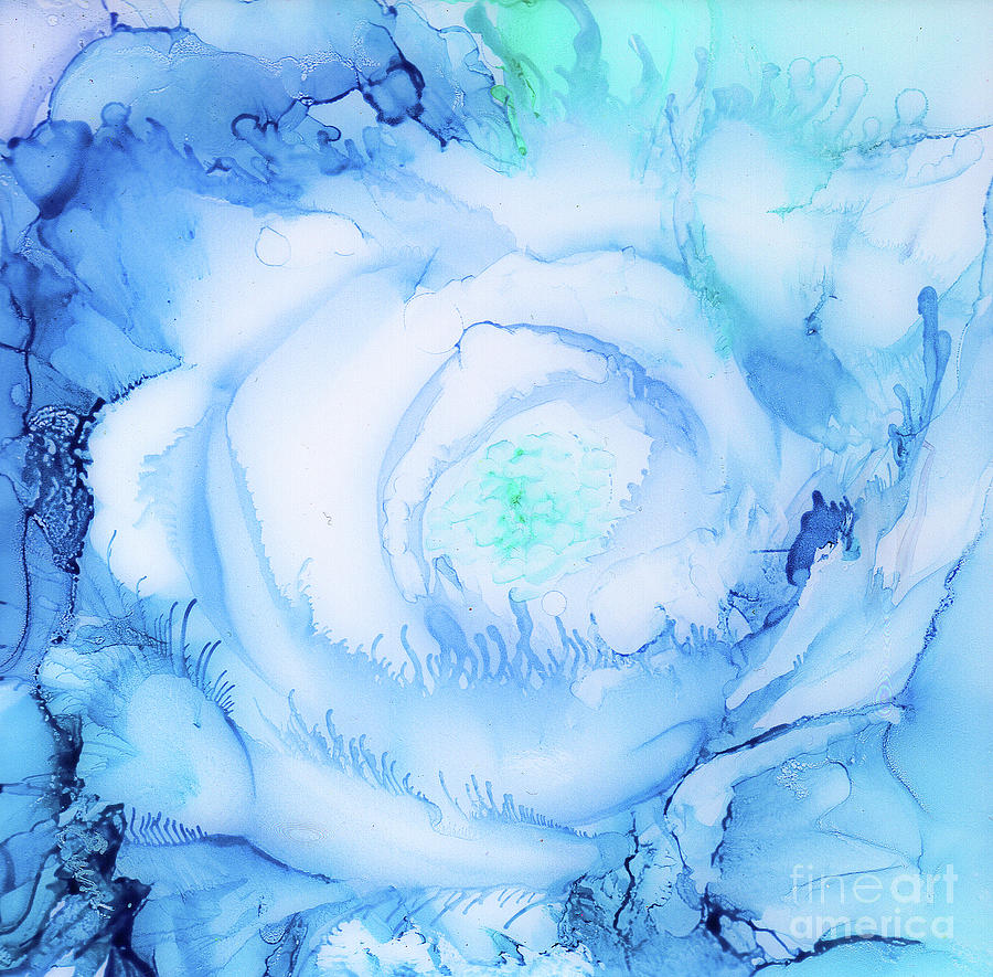 Soft and Delicate Blue Painting by Eunice Warfel