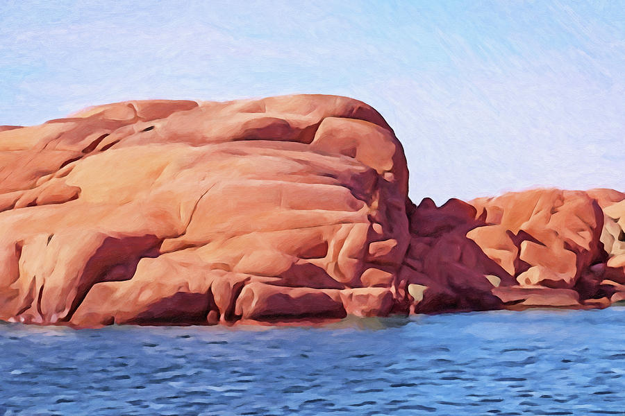 Impressionism Painting - Soft Cliffs by Lutz Baar