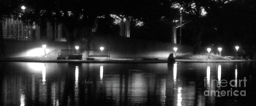 Soft Evening at Palmer Pond BW Panorama Photograph by Felipe Adan Lerma