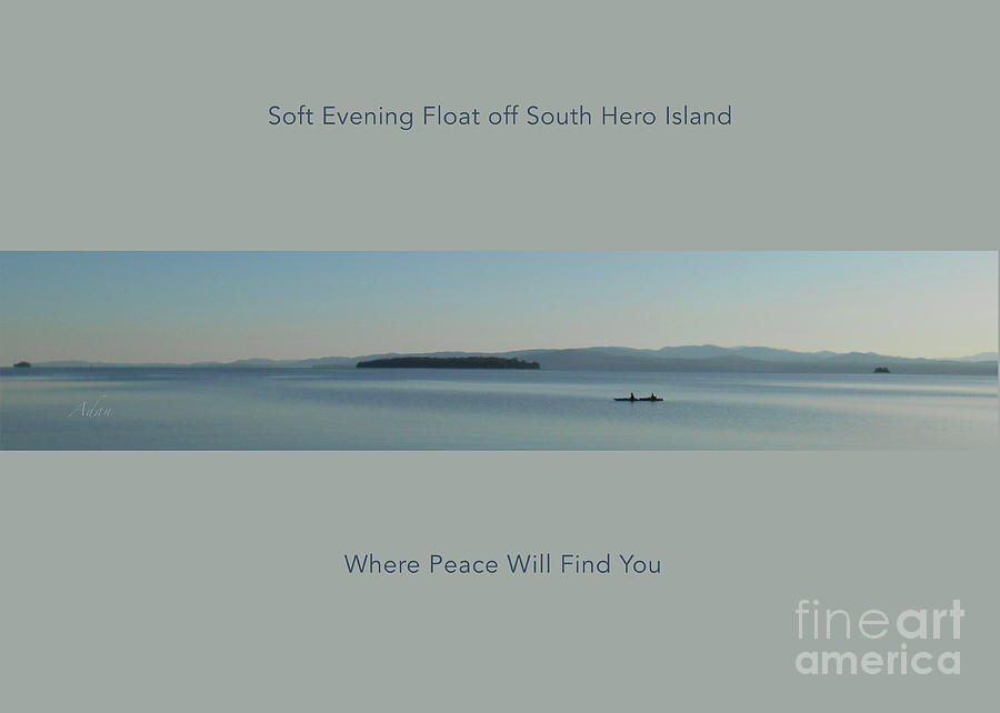 Soft Evening Float Off South Hero Island Horizon Line Poster Photograph by Felipe Adan Lerma