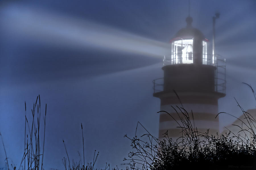 Soft Focus Fog - West Quoddy Head Lighthouse Photograph by Marty Saccone