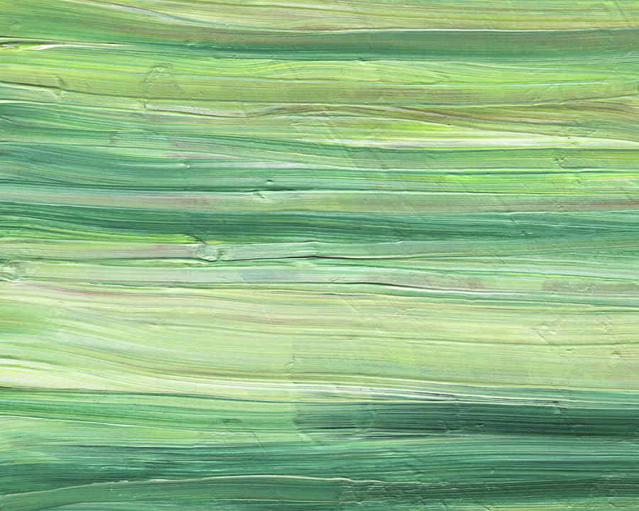 Soft Green Organic AbstAFor Interior Decor VIII Painting by Irina Sztukowski
