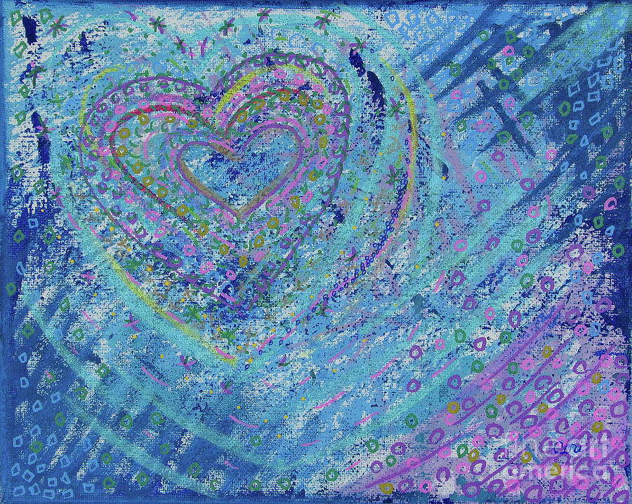 Soft Heart Painting by Corinne Carroll