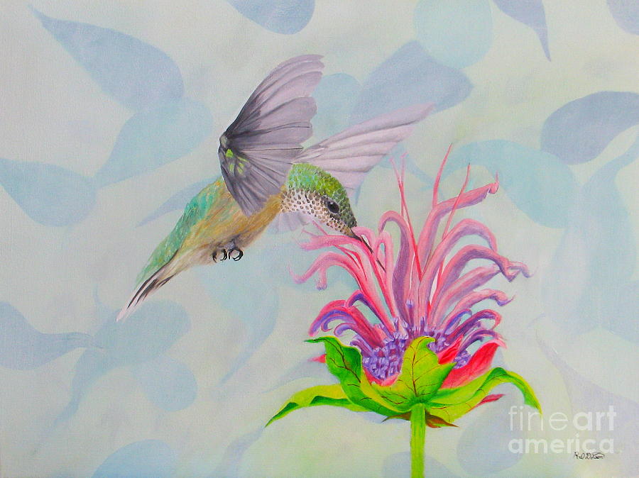 Soft Hummingbird Painting by Richard Dotson