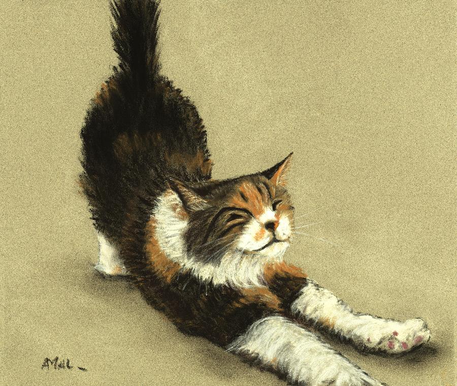 Soft Kitty Painting by Anastasiya Malakhova