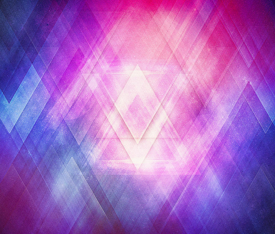 Soft Modern Fashion pink purple blueTexture  Soft light glass style   triangle   pattern edit Digital Art by Philipp Rietz