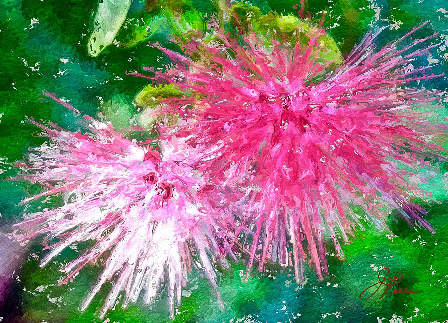 Soft Pink Flower Painting by Joan Reese