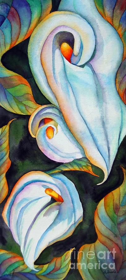 Flowers Still Life Painting - Soft Swirl by Gail Zavala