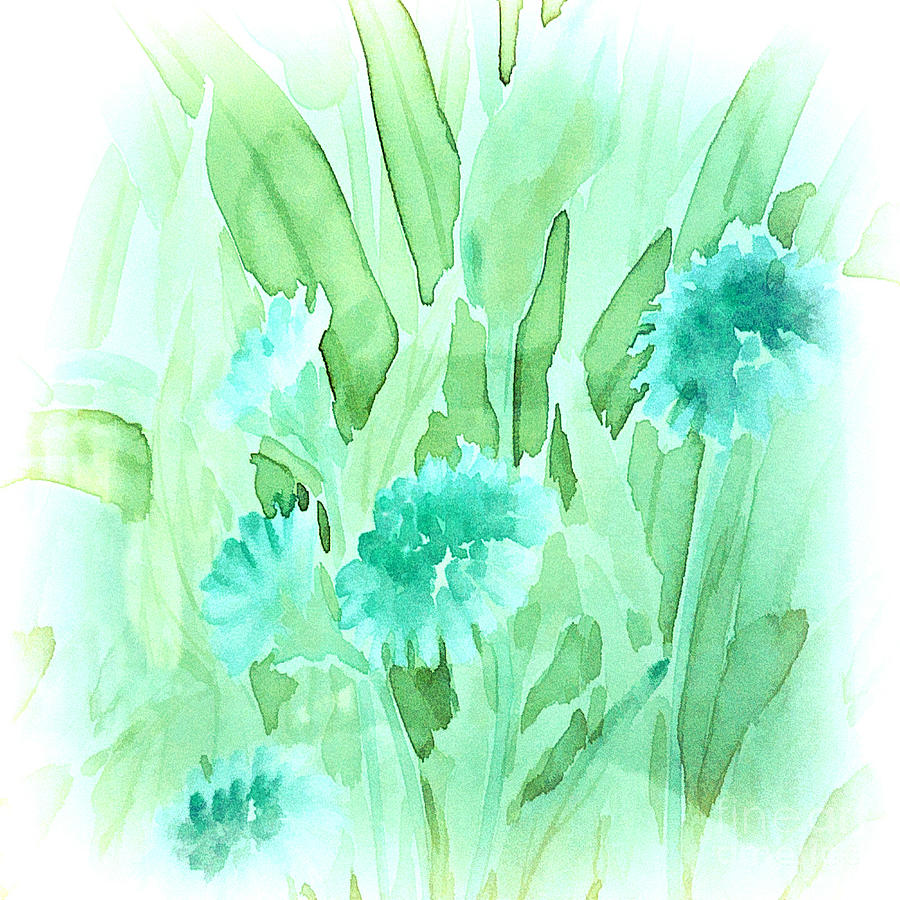 Soft Watercolor Floral Painting by Judy Palkimas