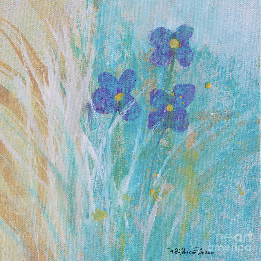 Soft Wild Flowers Painting by Robin Pedrero