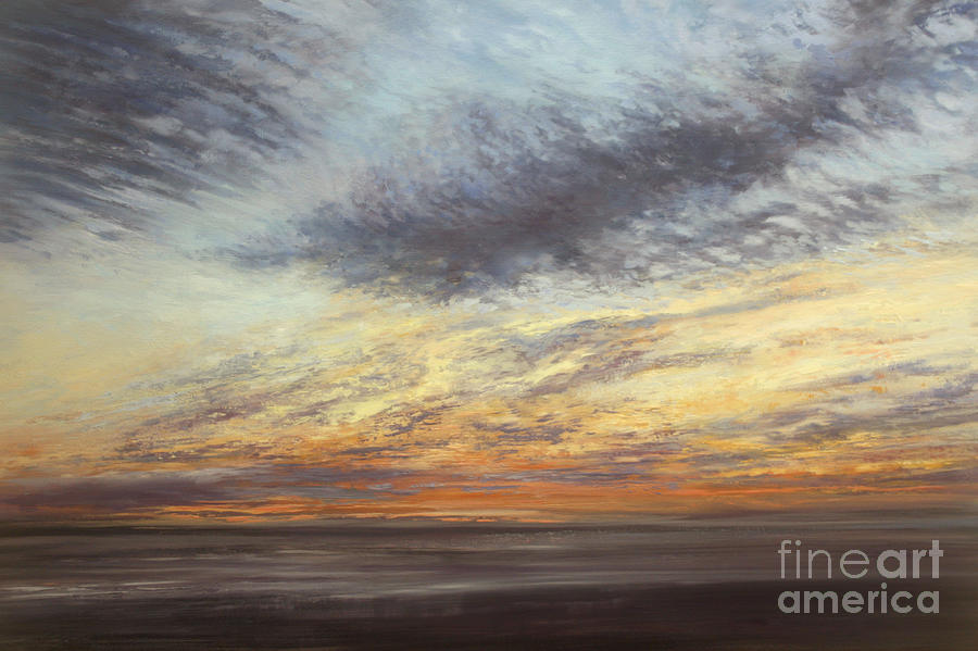 Sunset Painting - Softly, as I Leave You by Valerie Travers