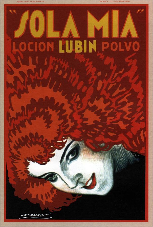 Sola Mia Lubin - Hair Lotion - Vintage Advertising Poster Mixed Media