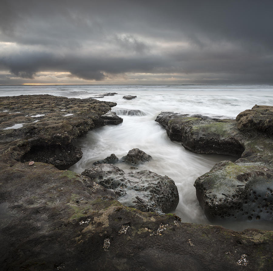 San Diego Photograph - Solana Beach Stormy Sunset by William Dunigan