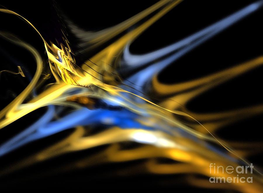 Abstract Digital Art - Solar Angles by Kim Sy Ok
