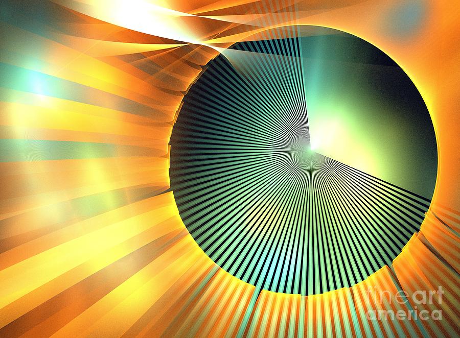 Abstract Digital Art - Solar Burst by Kim Sy Ok