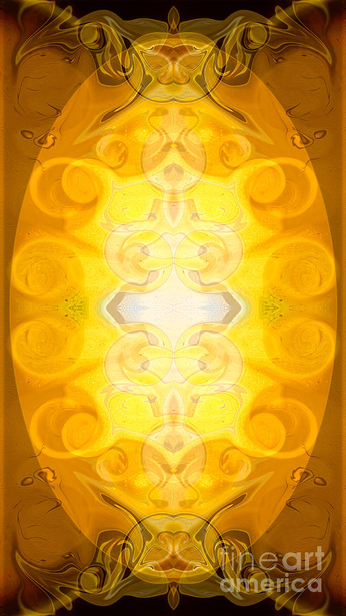Abstract Digital Art - Solar Chakra Energy Abstract Organic Bliss Art by Omaste Witkows by Omaste Witkowski
