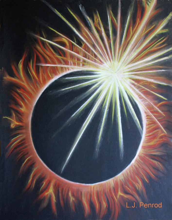 SOlar Eclipse 2017 Pastel by Laurie J Penrod Fine Art America