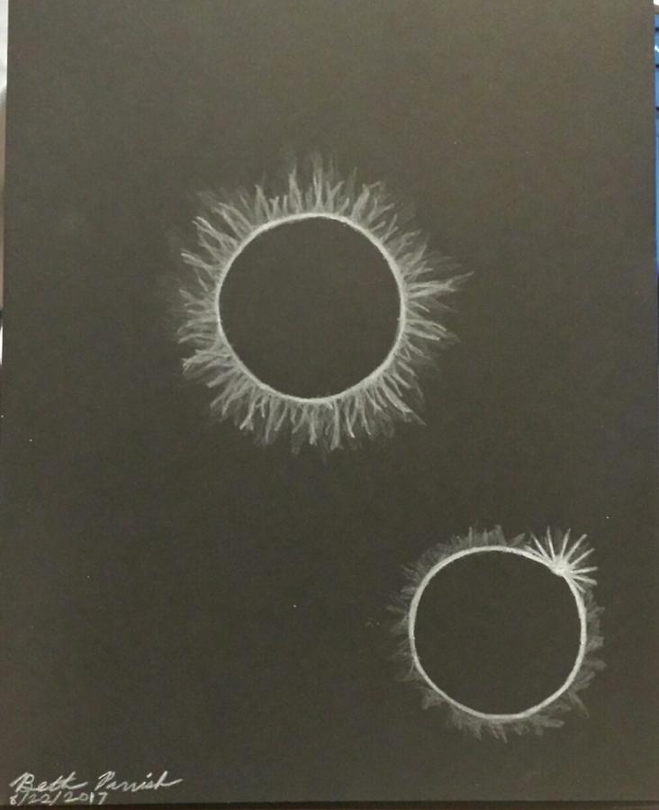 Solar Eclipse 2017 Madisonville TN Drawing by Beth Parrish