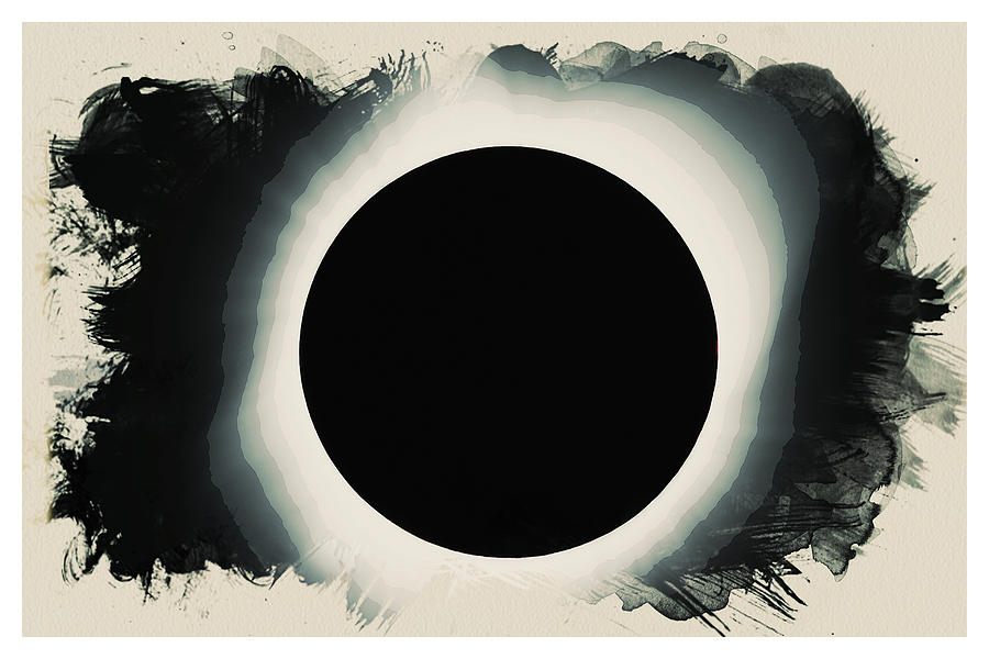 Solar eclipse 2017 Watercolor Painting by Celestial Images
