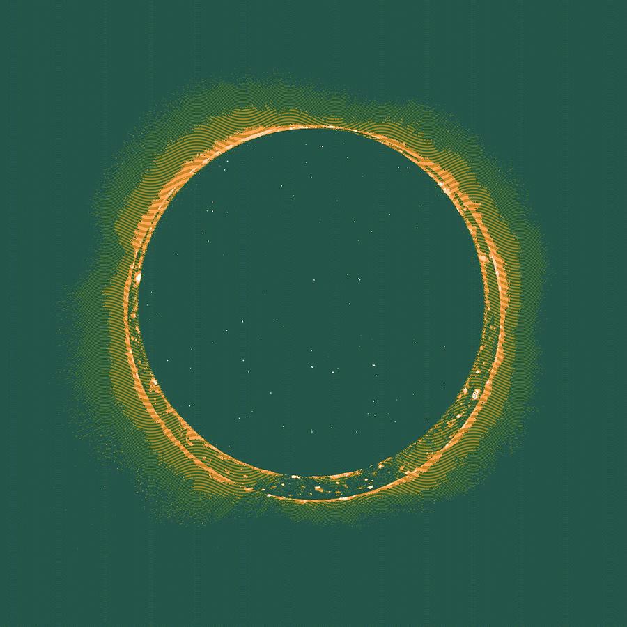 Solar Eclipse by Hinode Observes, NASA 4 Painting by Celestial Images