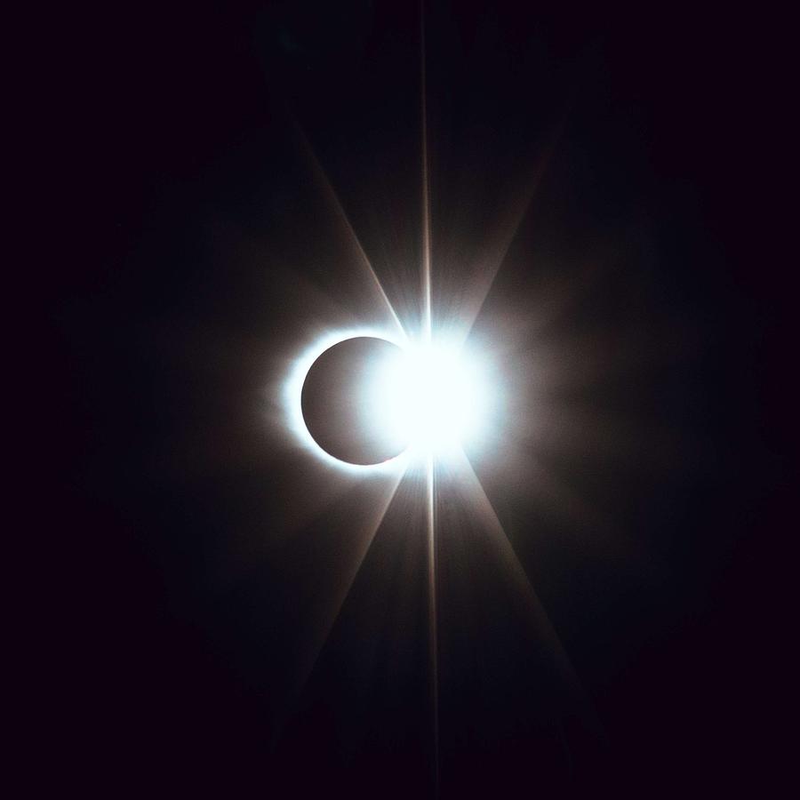 Solar Eclipse, Diamond ring 2 Painting by Celestial Images