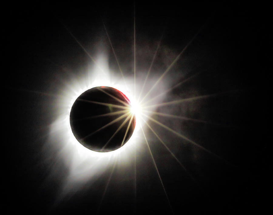 Nature Photograph - Solar Eclipse Diamond Ring by Angie Vogel