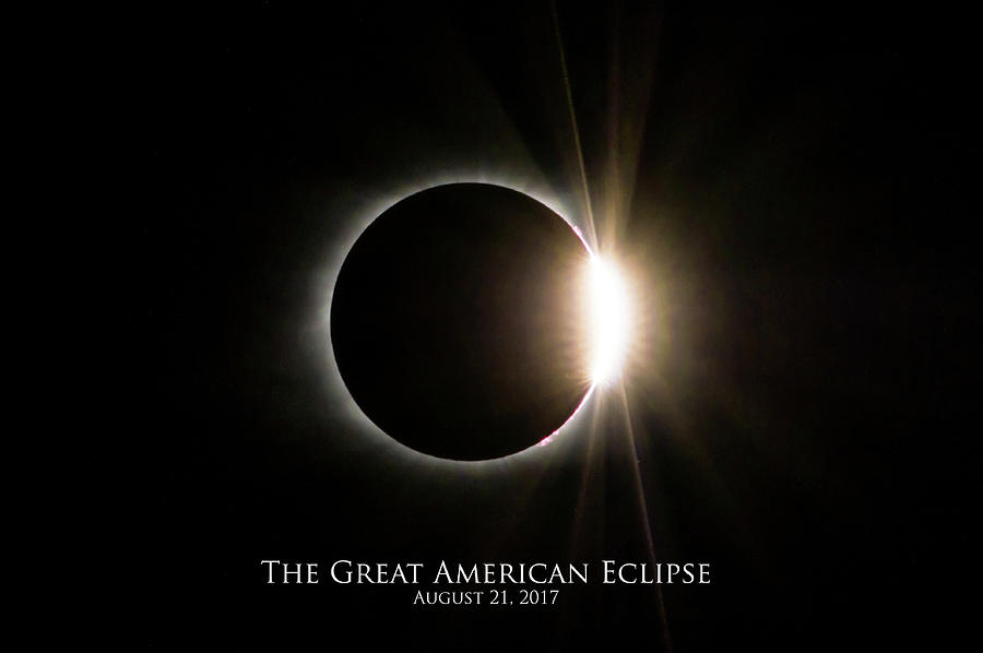Solar Eclipse Diamond Ring with Text Photograph by Lori Coleman