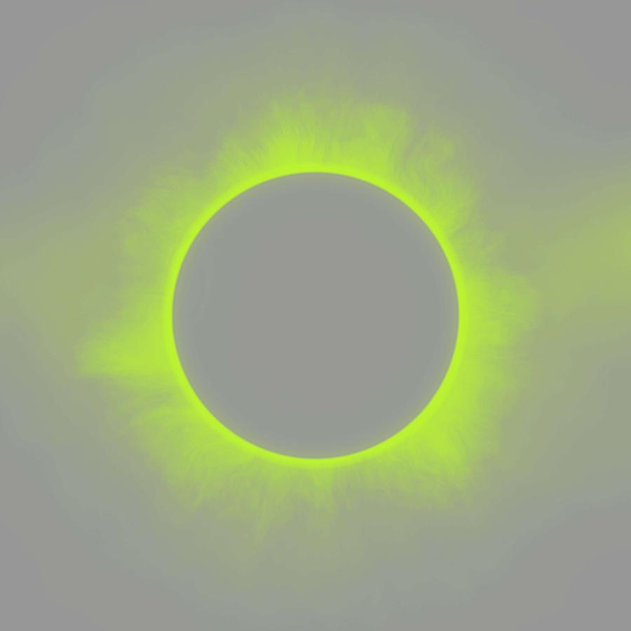 Solar Eclipse in Auroa Colors Painting by Celestial Images